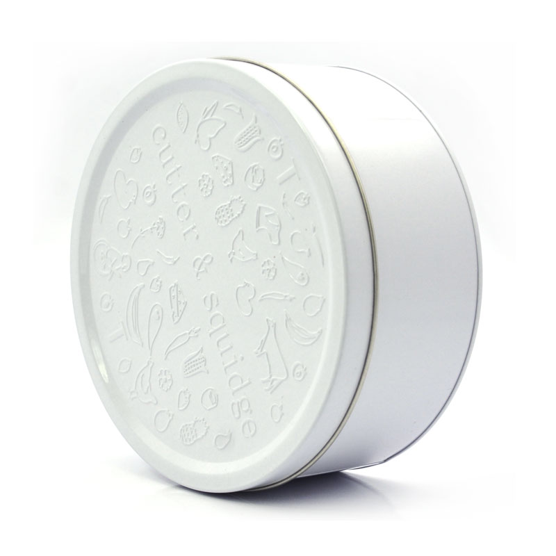 White Coat Round Cookie Tin Box